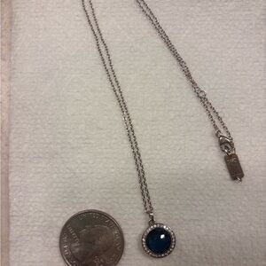 Ippolita lollipop min with diamonds Silver Necklace with Blue Pendant